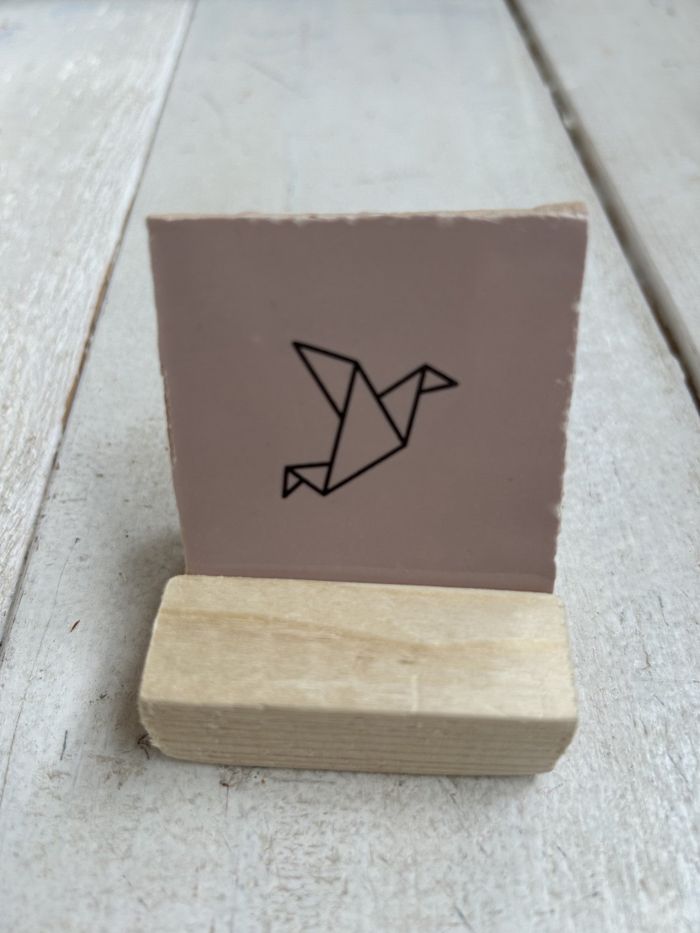 Tegeltje origami vogeltje