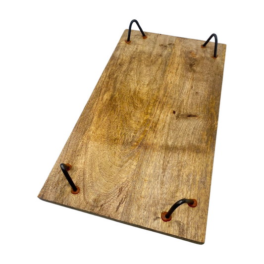 Varios Serveerplank snijplank ijzeren poten