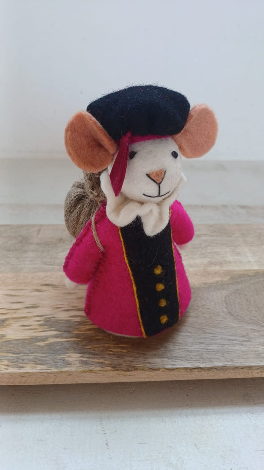 Sjaal met verhaal Pietermuis fuchsia