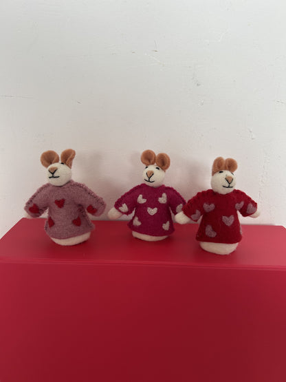 Vingerpoppetjes hartjes muisjes