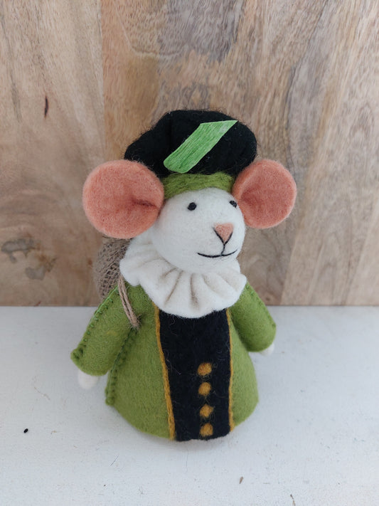 Sjaal met verhaal pietermuis groen