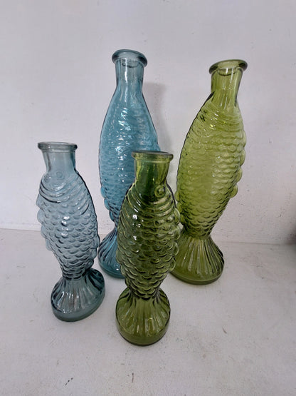 Madam Stoltz vis vaas blauw groot