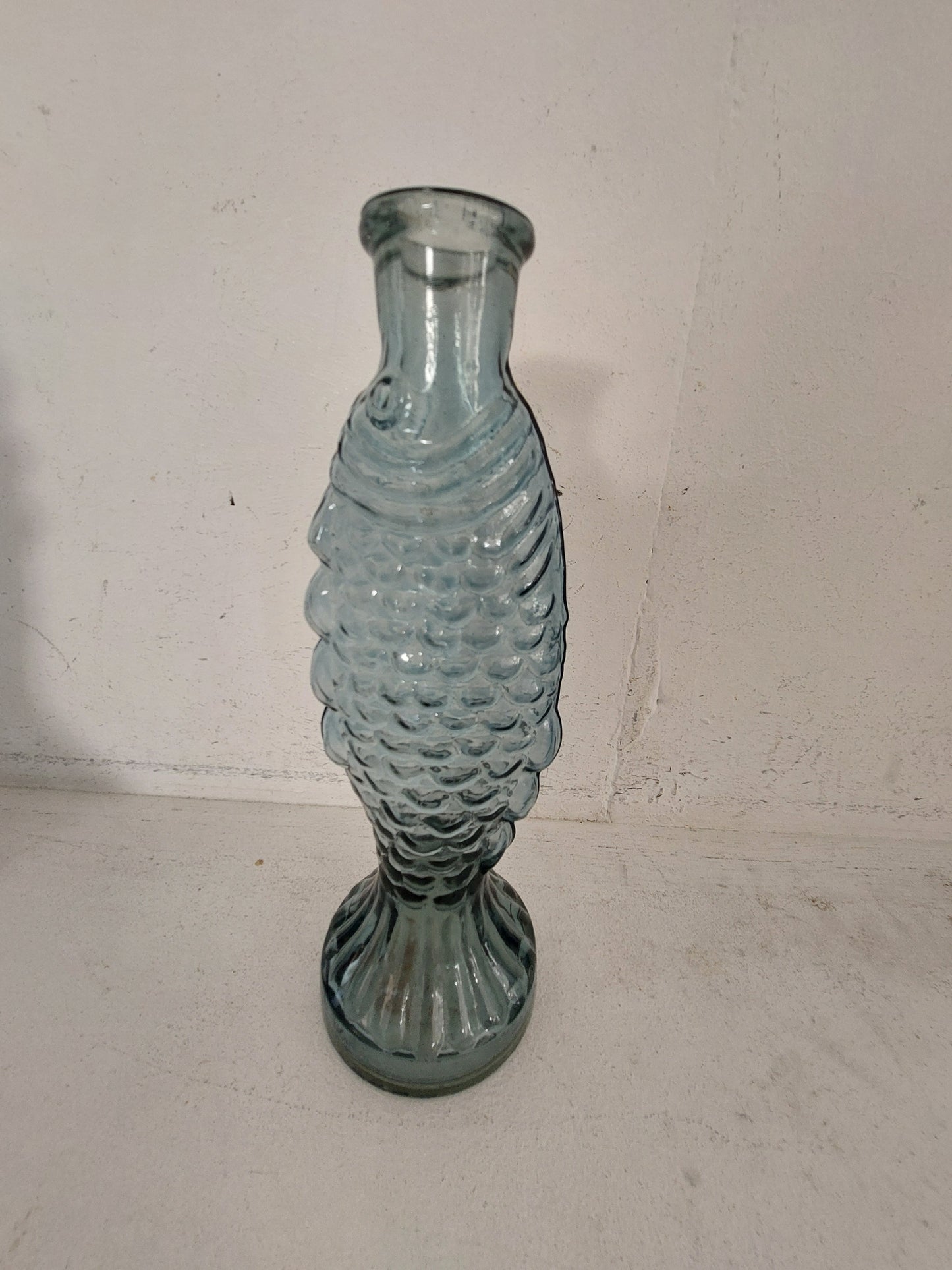 Madam Stoltz vis vaas blauw klein