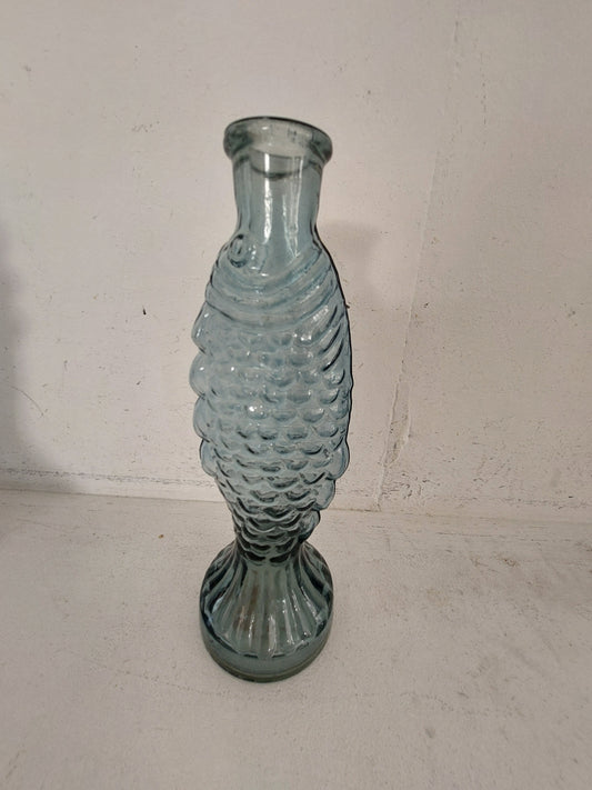 Madam Stoltz vis vaas blauw klein