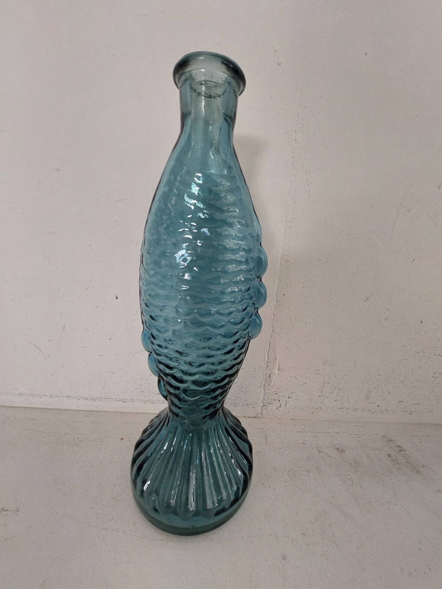 Madam Stoltz vis vaas blauw groot