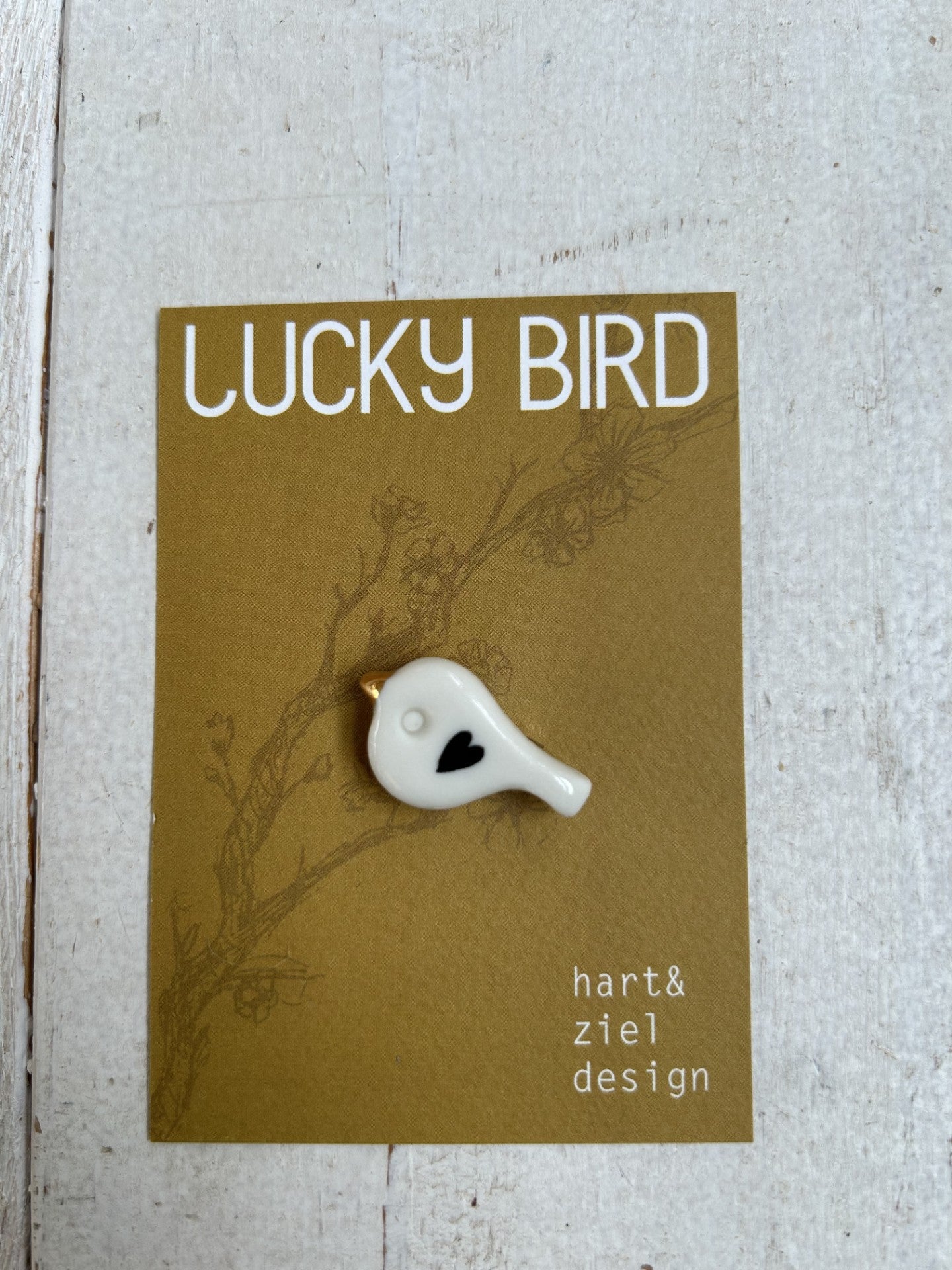 Lucky Bird zwart hartje