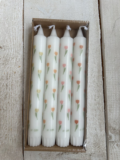 4 tulpen kaarsen