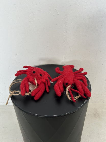 Rode krab sjaal met verhaal