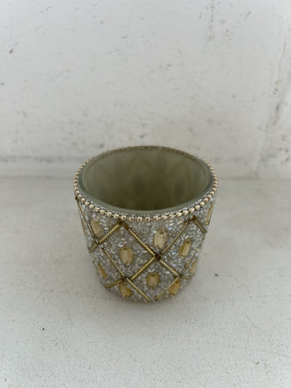 Goud glitter waxinelichtje