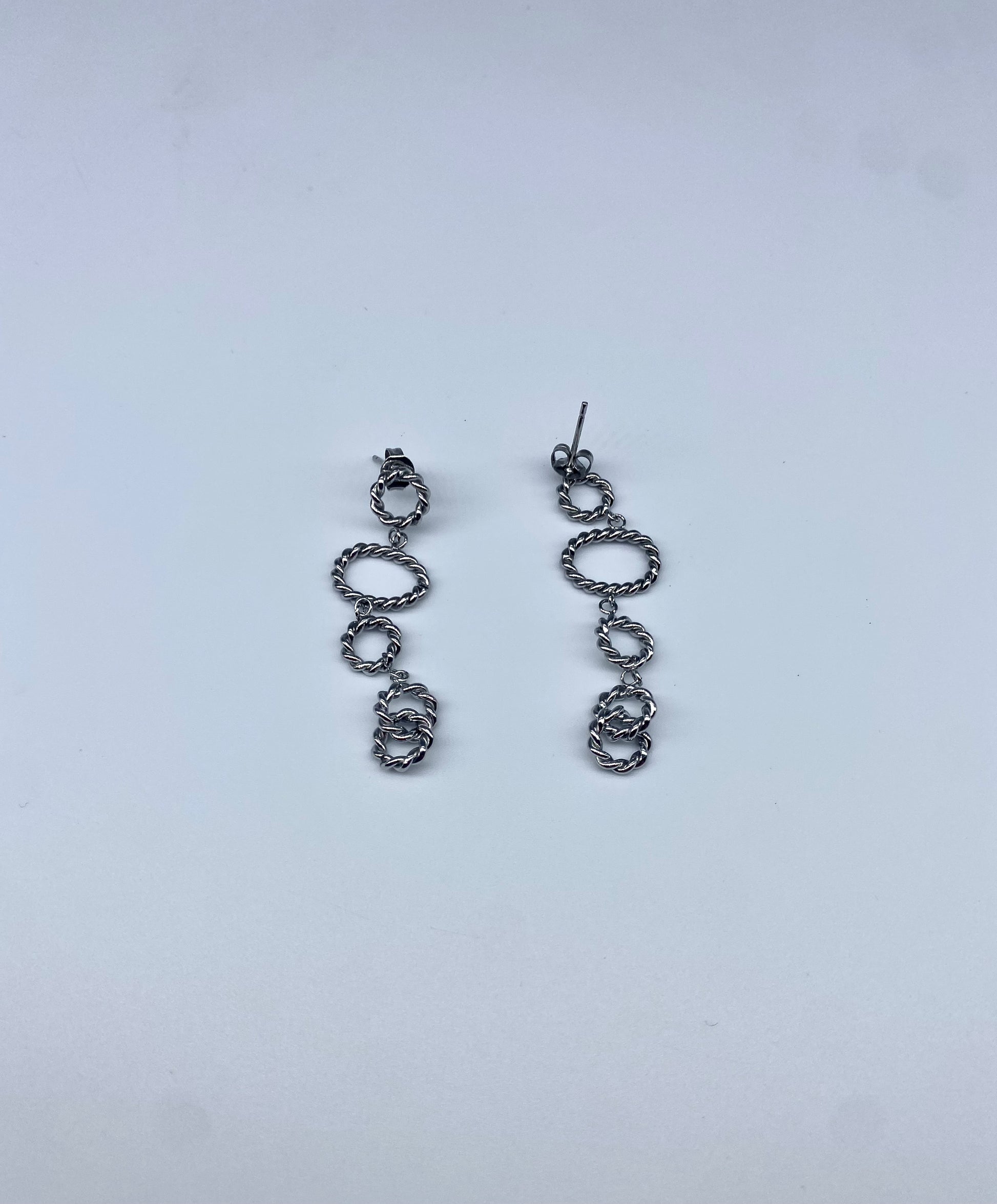 Zilveren oorbellen stainless steel Day & Eve