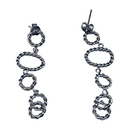 Zilveren oorbellen stainless steel Day & Eve