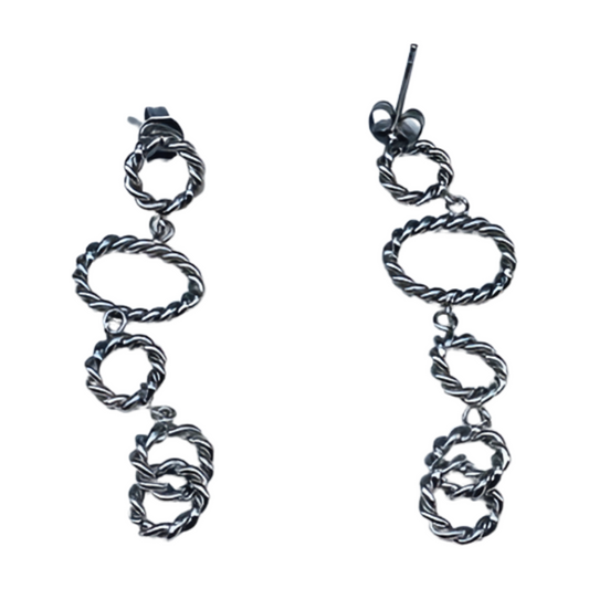 Zilveren oorbellen stainless steel Day & Eve