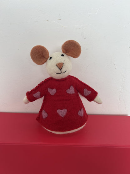 Hartjes muis rood Sjaal met verhaal