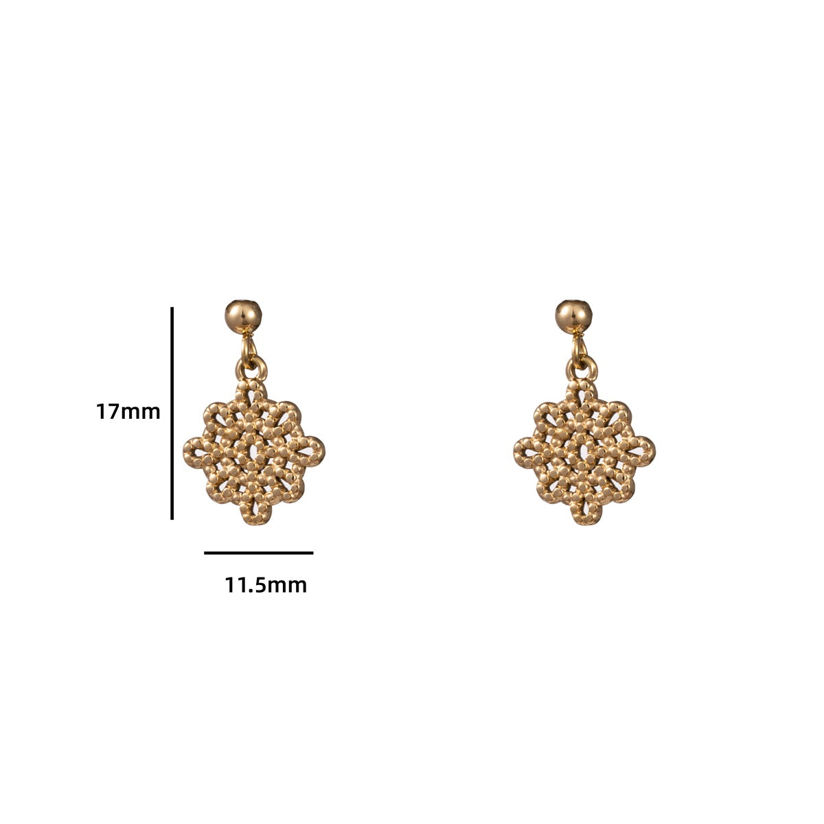 Gouden Roset Oorbellen van stainless steel Day & Eve