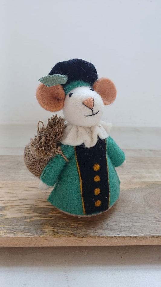 Sjaal met verhaal Pietermuis turquoise