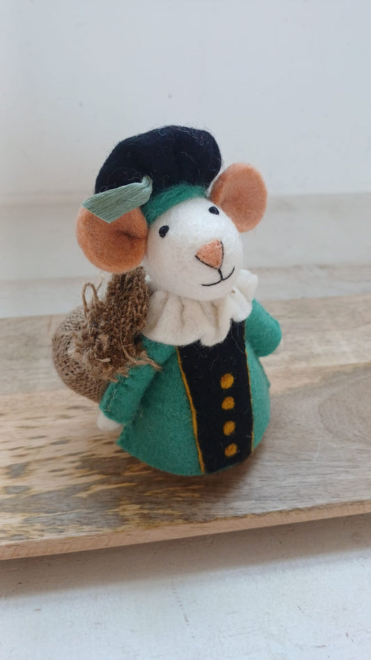 Sjaal met verhaal Pietermuis turquoise