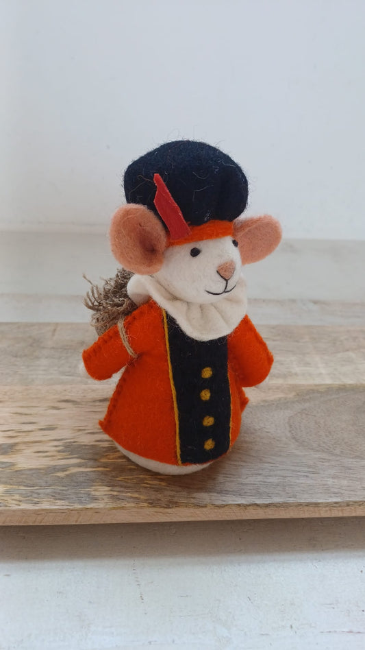 Sjaal met verhaal Pietermuis oranje