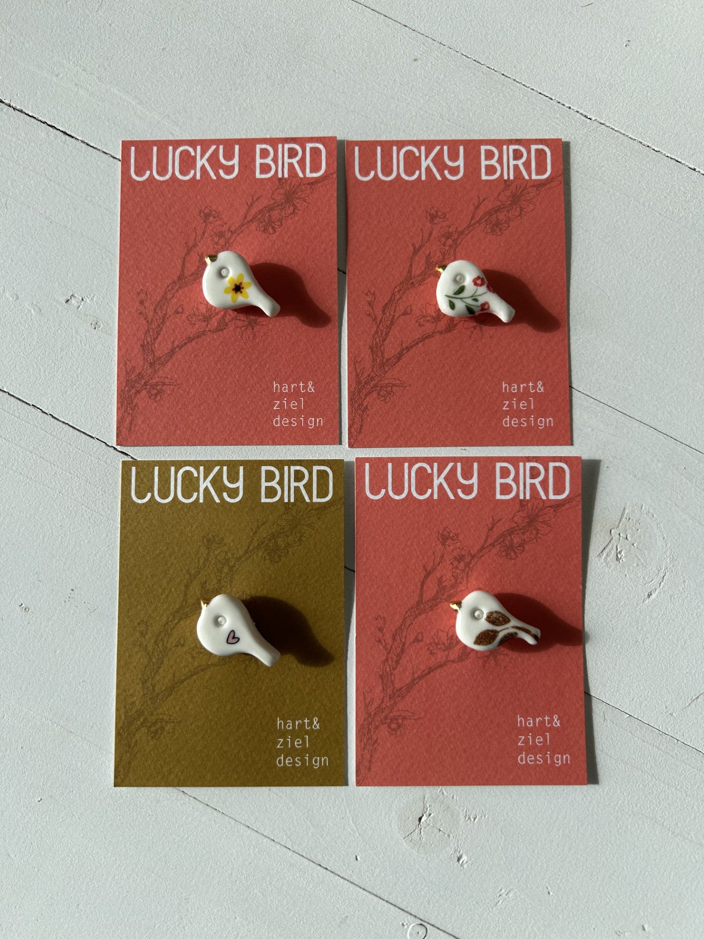 Lucky Bird zwart hartje