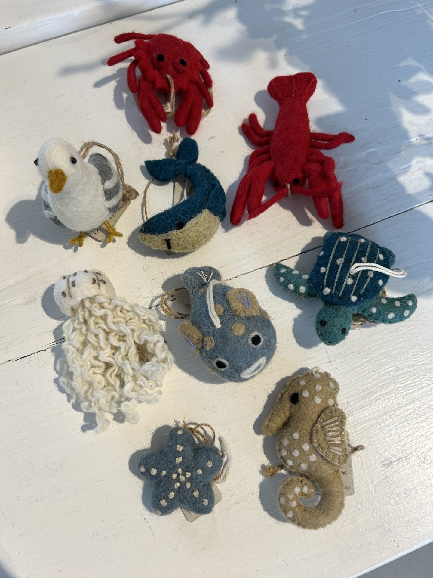 Rode krab sjaal met verhaal